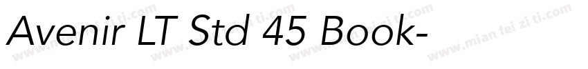 Avenir LT Std 45 Book字体转换